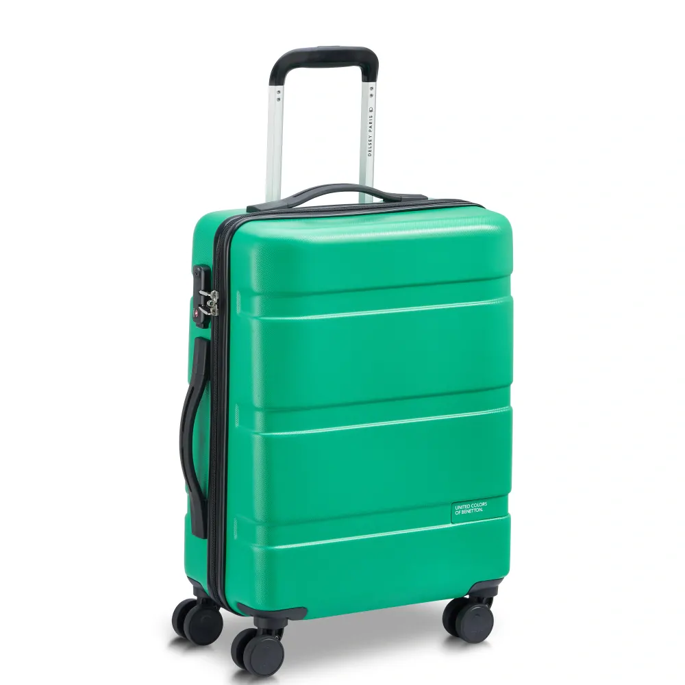 Kabinový kufr Delsey X Benetton NOW Hardside SLIM 55 cm 376280303 - zelený
