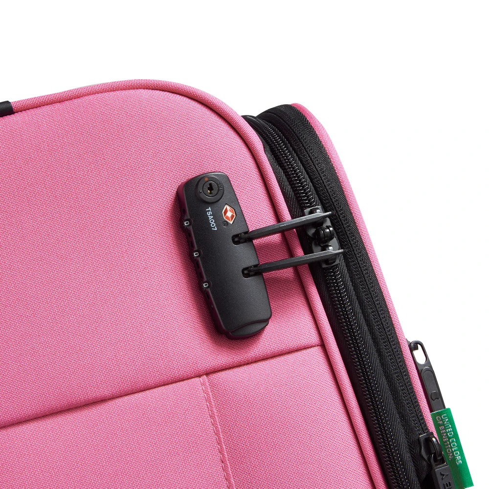 Kabinový kufr Delsey X Benetton BE SLIM 55 cm EXP 376380309 - růžový