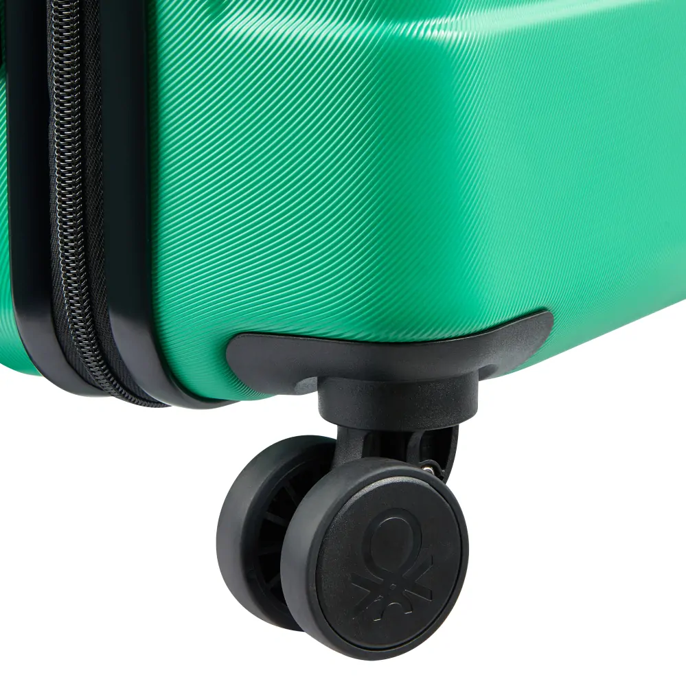 Kabinový kufr Delsey X Benetton NOW Hardside SLIM 55 cm 376280303 - zelený